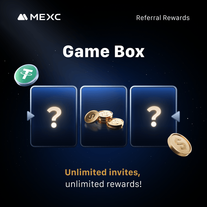🔥 Referral Game Box S3 is in full swing!

Invite friends, unlock your lucky boxes &amp; stack unlimited rewards 💰

✨ Highlights:
• Free to start
• Simple to earn
• No cap on invites, no cap on rewards

👉 Join now: mexc.com/invite/free-ea…