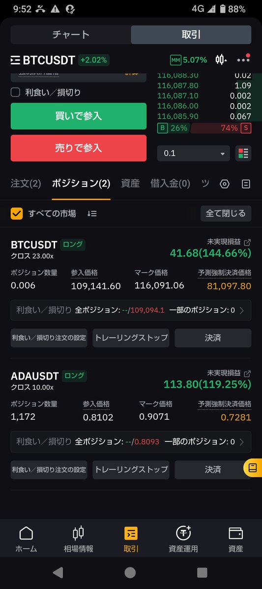 AW7VVAdxVwT1m5E's tweet image. ビットコイン、揺さぶりで下に来た時またロングを持ち直し、利確しながら保持してますが積年の恨みを考えるとこれは全く勝ちではありません
本当の勝ちはど天井でショート（出来れば全力の）を打つこと
これが何より難しいのを知っています。タイミングが合えば狙います🔥