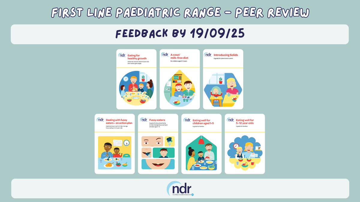 Remember to view and comment on the updated drafts of our first line paediatric range of resources. We welcome all feedback.

Please send comments by Friday 19/09/25.

Check out the project page to find out more about the update and view the drafts: bit.ly/4akIaAy