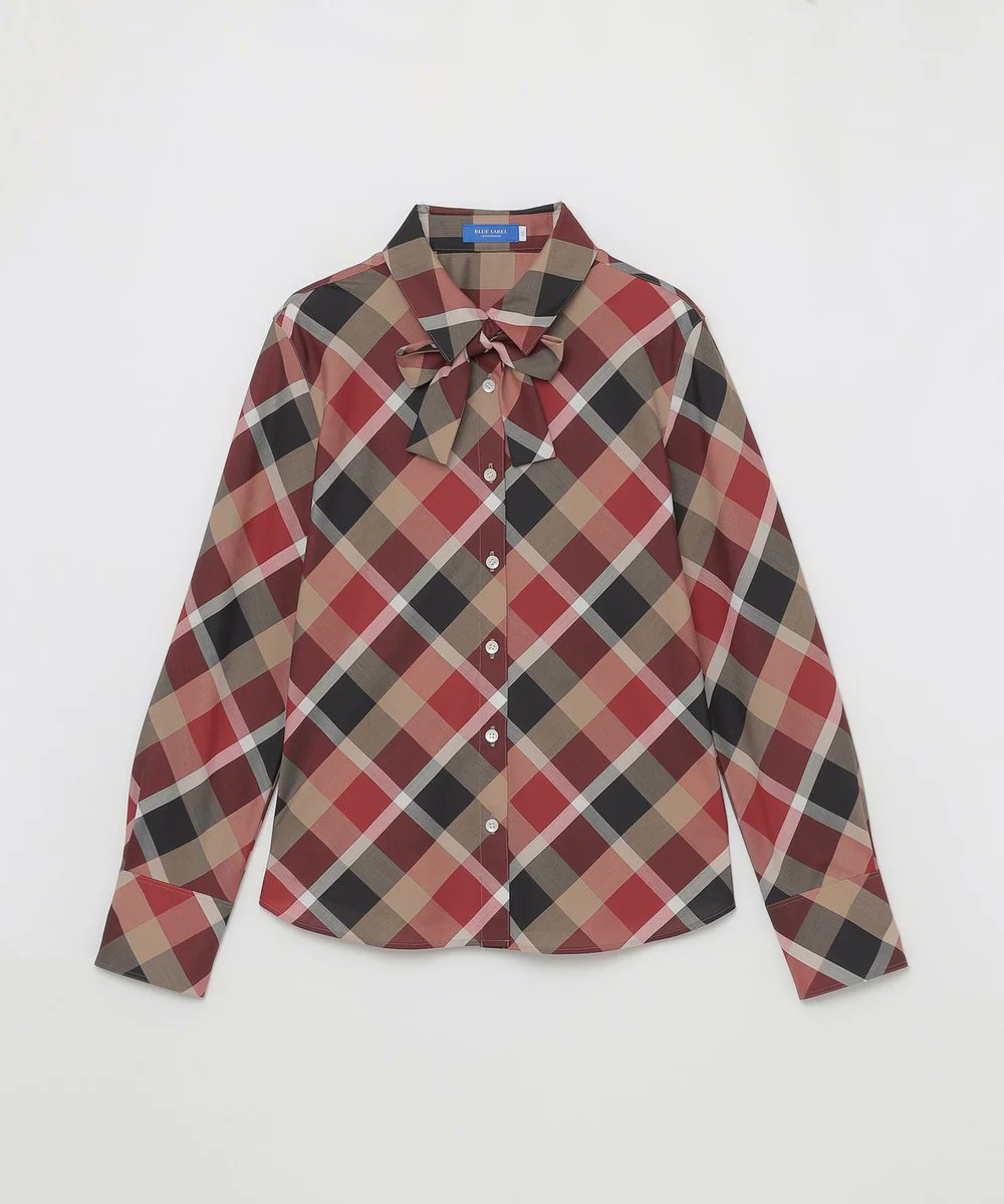 【美品】Blue label ポンチョ　赤チェック 美品】Blue label ポンチョ 赤チェック BURBERRY BLUE LABEL