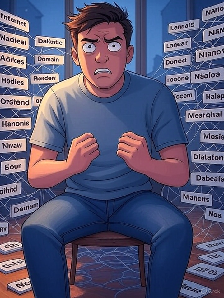 Encontrar un dominio .com es imposible... llevo 2 horas...

Alternativas en latin, griego, japones. NADA