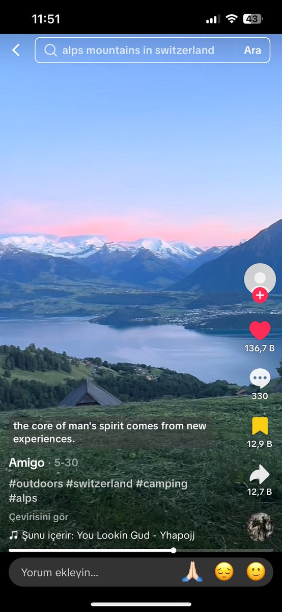 zurihe gidip kamp yapip sabah su sekil uyanmaya 14 gun kaldi