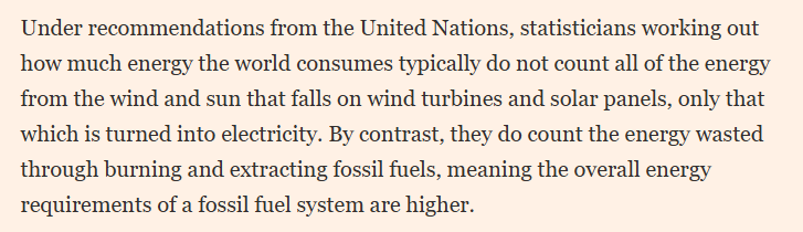 Schoon, hoe de FT hier de primary energy fallacy onder woorden brengt.

ft.com/content/d857c3…