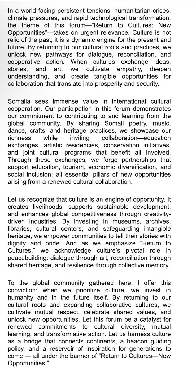 DaudAweis's tweet image. Grateful for the opportunity to share remarks at the XI St. Petersburg International United Cultures Forum. Let’s turn cultural exchange into concrete partnerships that empower communities worldwide. #CulturalDiplomacy #GlobalCitizens