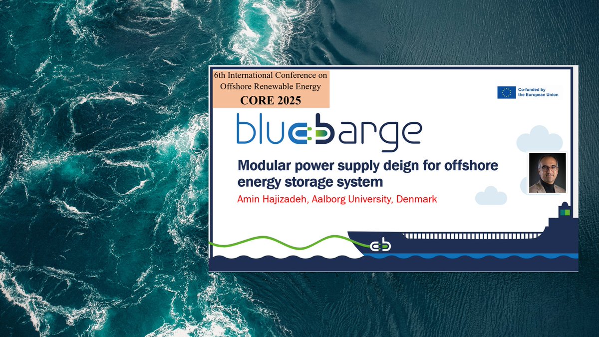 🌊 #BlueBARGE was proud to join the 6th Int’l Conf. on #OffshoreRenewableEnergy (#CORE2025) in #London 🇬🇧.

⚡ Developing a mobile #PowerBarge for #ships &amp; #ports—advancing #decarbonization and a #sustainable maritime ecosystem.

➡️ bluebarge.eu