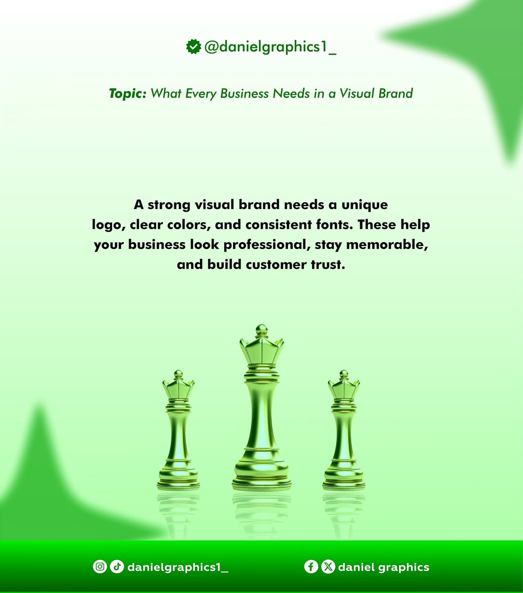danielgraphics1's tweet photo. What Every Business Needs in a Visual Brand
#graphicdesigntips #flyer #designwithpurpos #problemsolving #brandsucces #inspiration #socialmediaflyerdesign https://t.co/uzMyXR3dh7