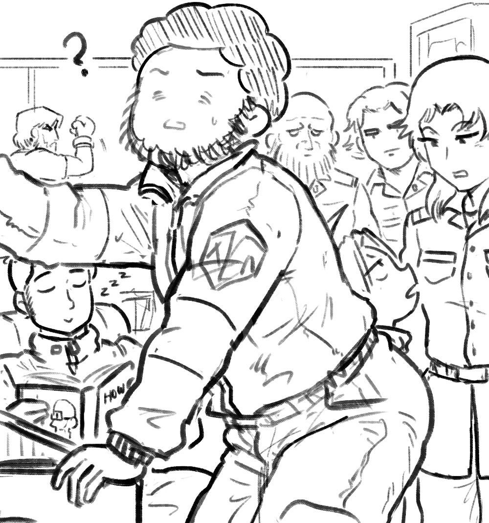 choitukaee's tweet image. a pair of #sketcho #SAG officers on the left and #airfortress stuff on the right :&amp;gt;