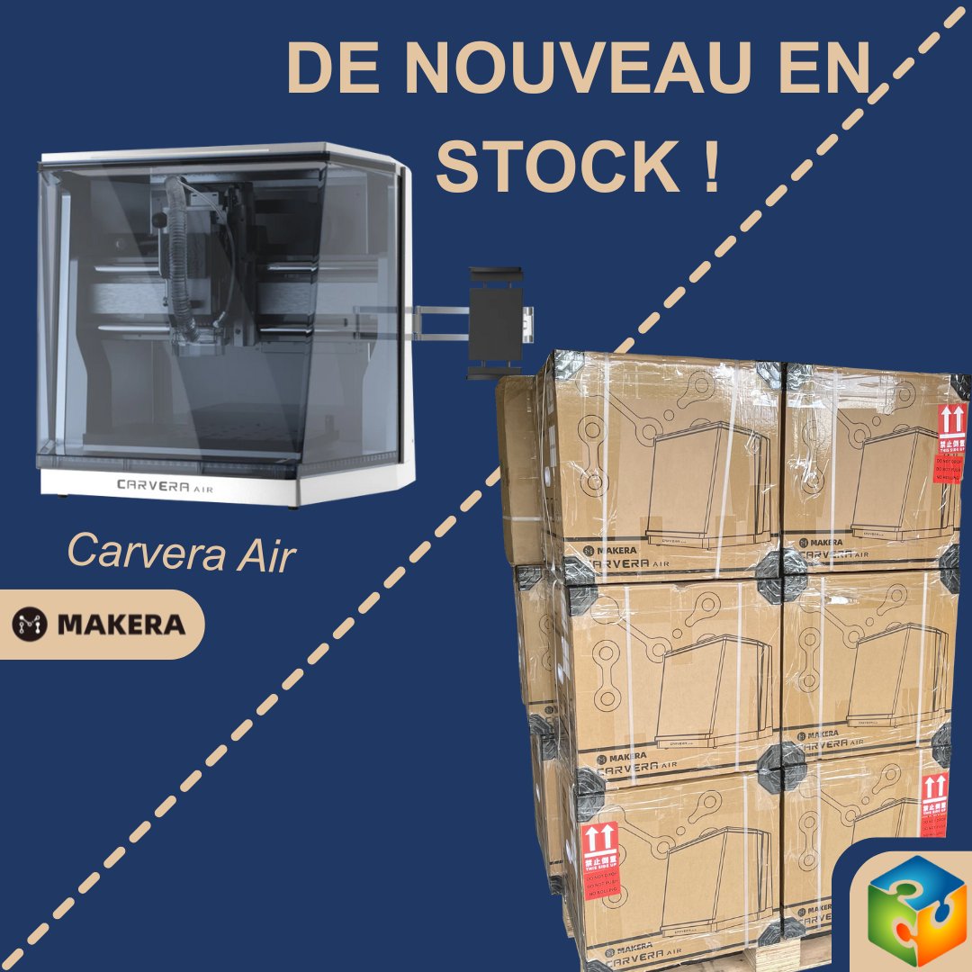 La Carvera Air est de retour en stock !
Collèges, lycées, fablabs, passionnés: équipez-vous de cette CNC, pour donner vie à vos projets !

Retrouvez-la sur le site web My-Etechno : my-etechno.com/machines-cnc/2…

#college #lycee #creativity #Stock
