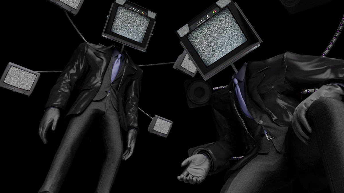 CesarBendy1's tweet photo. More renders of Large Tvman (polycephaly) this time for the workshop, links in comments https://t.co/dXSprr9irP