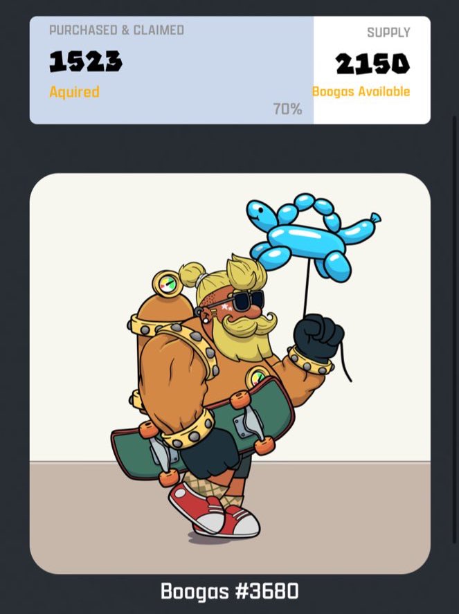 ACTUH420FR's tweet image. I minted my @BoogasX 👀

#BoogasMintParty