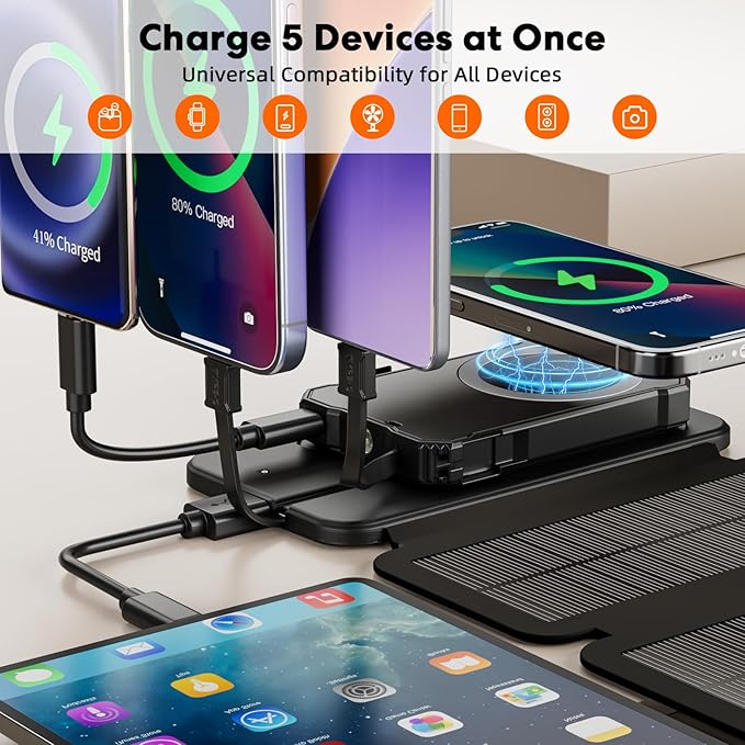 Solupup_global's tweet photo. Power that follows you everywhere! Solupup’s solar charger has you covered:
 5000mAh power bank + foldable solar panels
 Charges fully in 2hrs sunlight
 Powers up to 5 devices
 Magnetic charging | IPX5 waterproof
Perfect for hikes, camps &amp; emergencies.
#Solupup #SolarCharger https://t.co/Zfw7a4M1vt