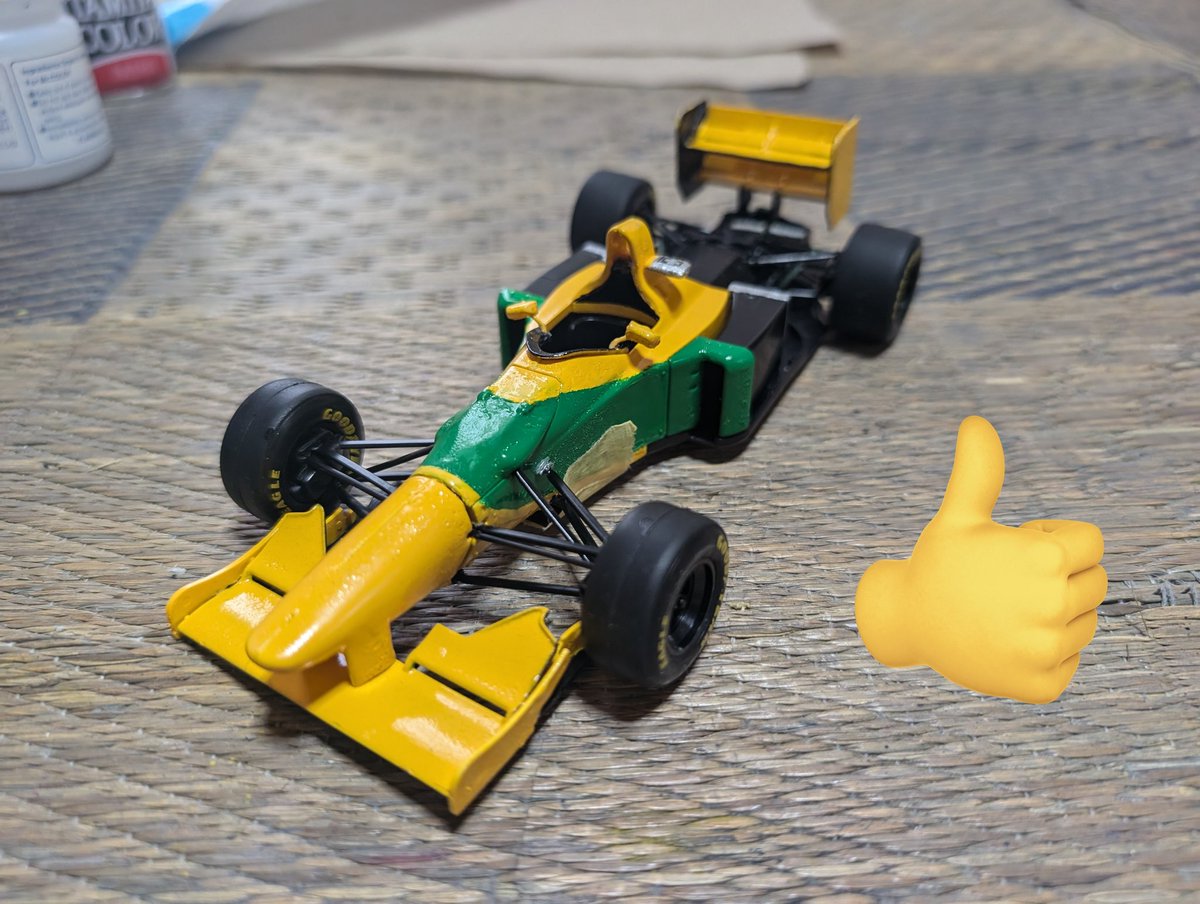 knightsavior009's tweet photo. ベネトンB193B最終型(4WS付き)。
730馬力/13,800回転。
#プラモデル
#カーモデル
#WABE
#ウェーブ
#ユニオンセイバー
#ナイトセイバーのファクトリー https://t.co/BoV1Lcd1hh
