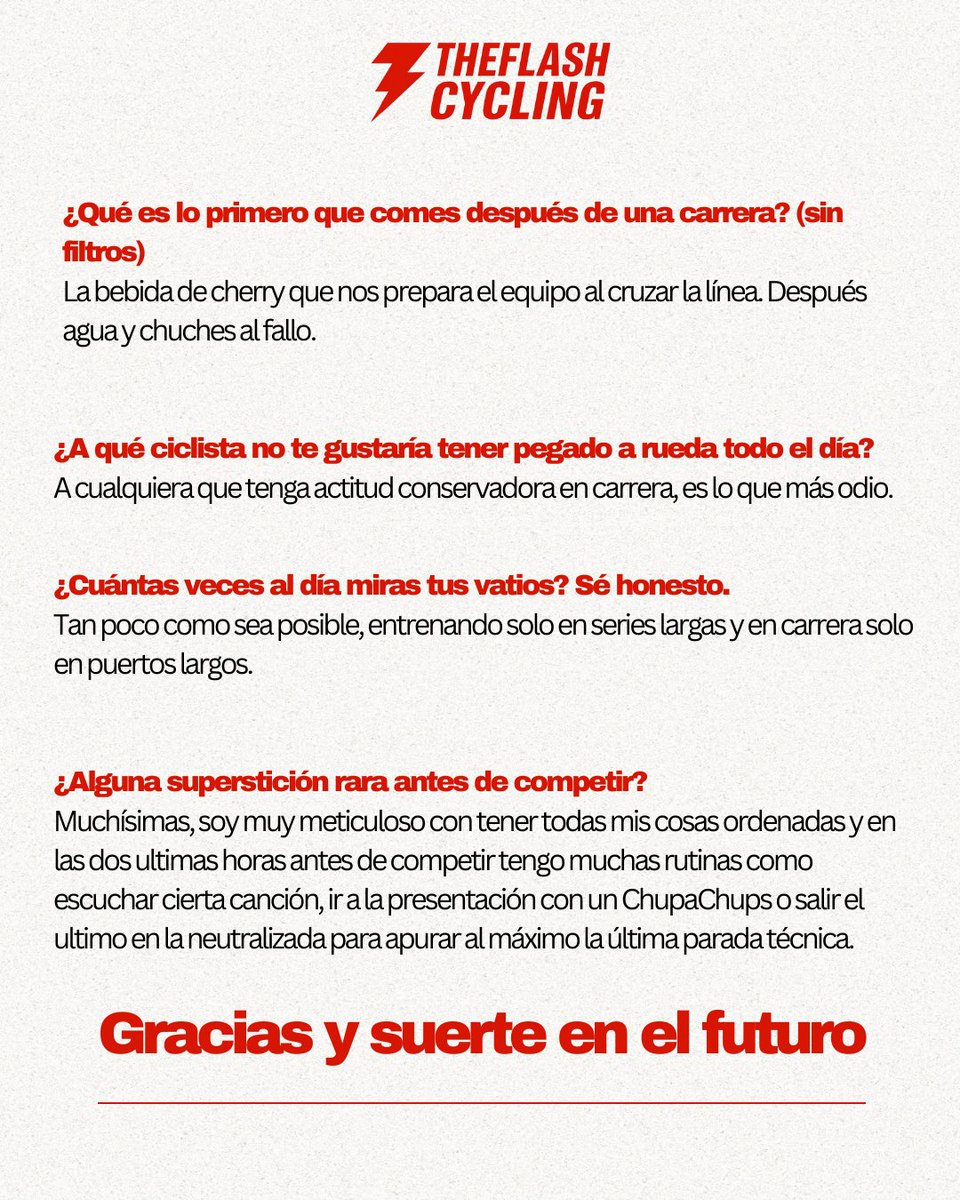 TheFlashCycling's tweet image. 🔴 PREGUNTAMOS A… Pau Matarin 🔴
Escalador del Technosylva Maglia 🚴‍♂️⛰️

Un 2025 de regularidad y top10 que confirma su crecimiento. Nos cuenta en 8 preguntas:
⚡ Cómo vivió la temporada
⚡ Sus próximos objetivos
⚡ Una curiosidad personal

¿Hasta dónde llegará? 🚀

#Ciclismo