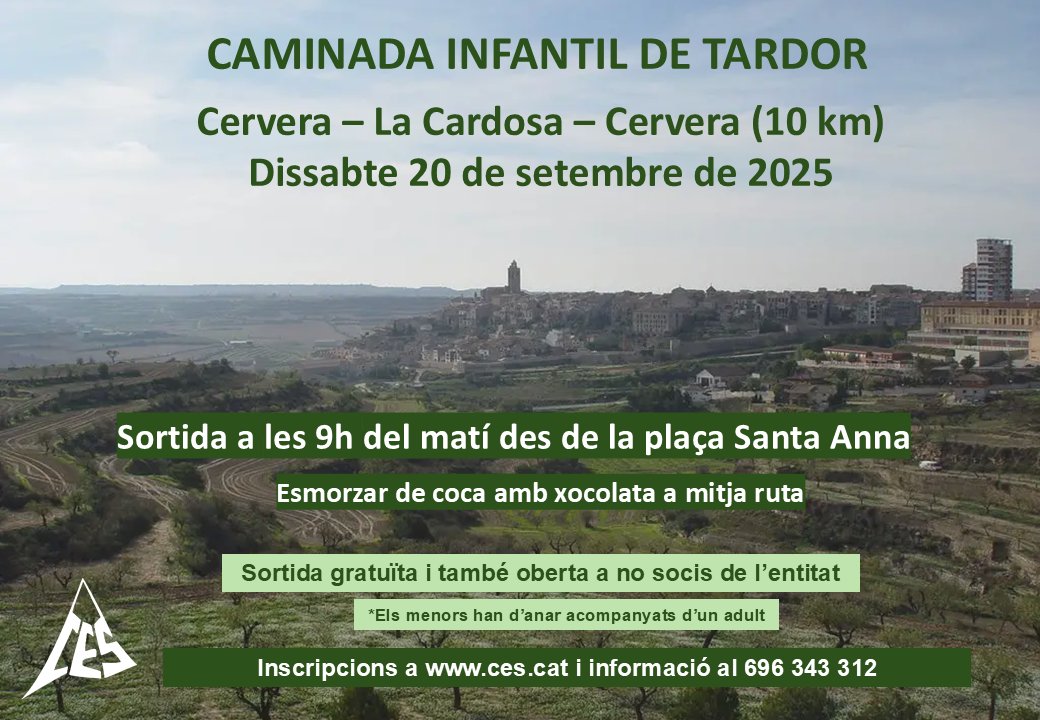 Dissabte 20/Setembre: Caminada Infantil de Tardor
instagram.com/p/DOfyCg8CHmv/…