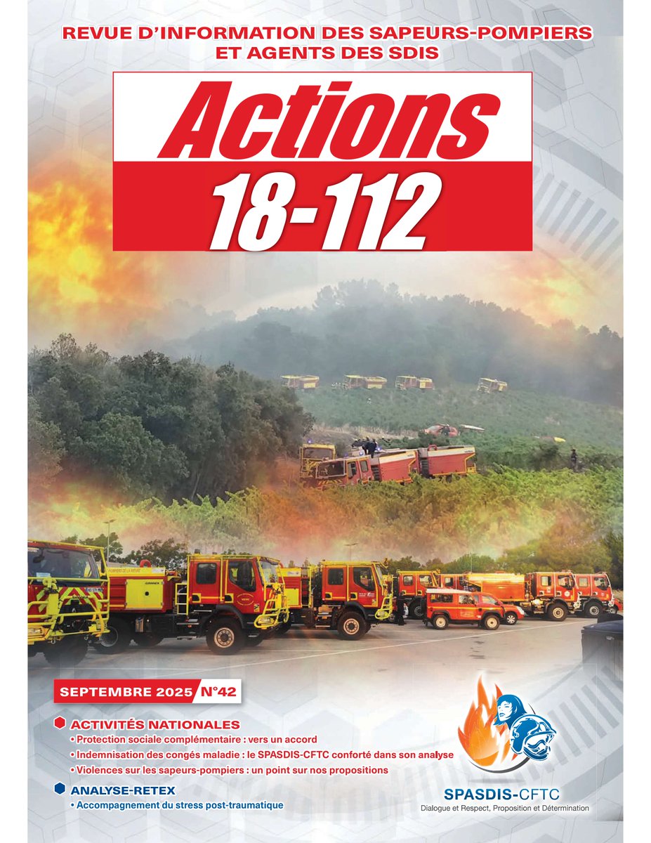 pompiers_cftc's tweet image. Vérifiez vos 📬. Le trimestriel #SPASDIS est sur la route. A lire en ce temps automnal 🍂🌦 :
👉 L&apos;après procès Gabian
👉 Une réflexion sur le statut des personnels #SDIS
👉 Recours pour le déplafonnement de la bonification retraite
#pompiers #PATS #DGSCGC #securitécivile #CFTC