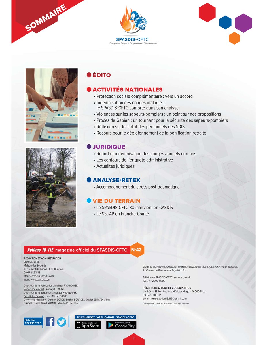 pompiers_cftc's tweet image. Vérifiez vos 📬. Le trimestriel #SPASDIS est sur la route. A lire en ce temps automnal 🍂🌦 :
👉 L&apos;après procès Gabian
👉 Une réflexion sur le statut des personnels #SDIS
👉 Recours pour le déplafonnement de la bonification retraite
#pompiers #PATS #DGSCGC #securitécivile #CFTC