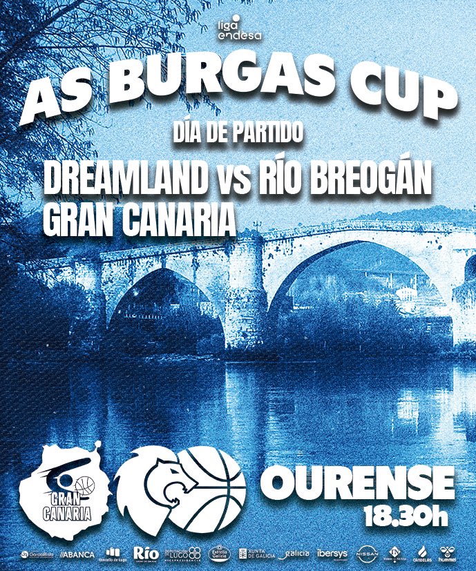 🏀 Hoxe xogamos!

O Río Breogán visita Ourense para medirse ao @grancanariacb nun novo test da #Bretempada! 🦁

📍 Pazo Paco Paz
🕗 18:30h.
🏆 Semifinal <a href="/asburgascup/">AsBurgasCup</a> 
🆚 @grancanariacb 
📺 Telemiño

#ForzaBreo