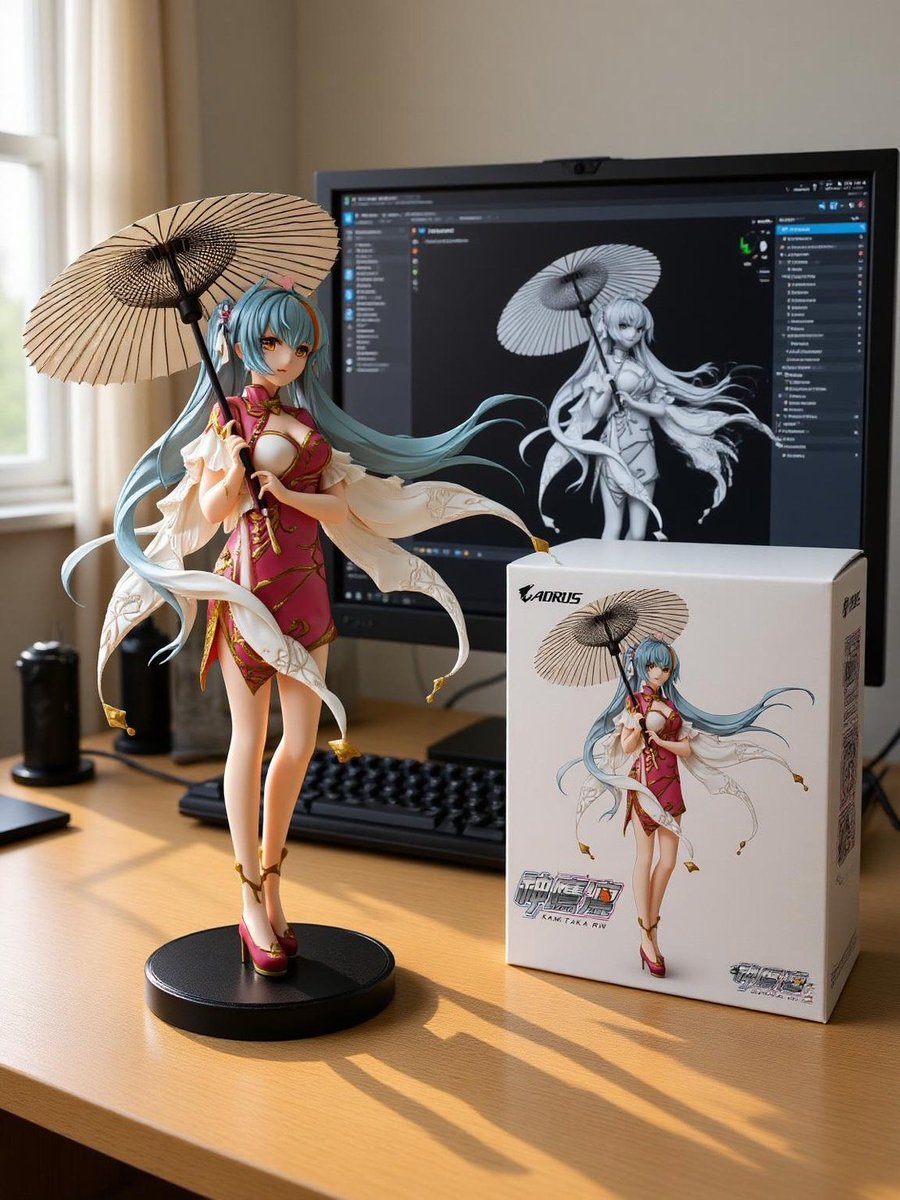 AORUS_JP's tweet image. 最近流行っているAI画像を生成しました。
神鷹凛のフィギュアを作成したらこんな感じかなぁ🤔
欲しい人、いますか🙋‍♀️

#AORUS #神鷹凛 #AI生成