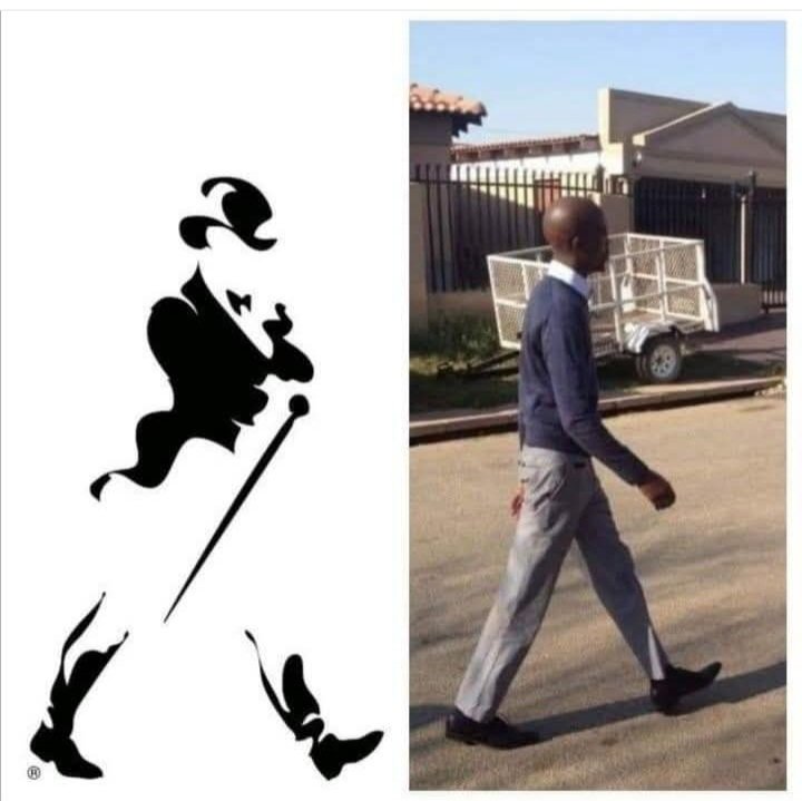 Johnny Walker was seen somewhere around the streets of Mzansi