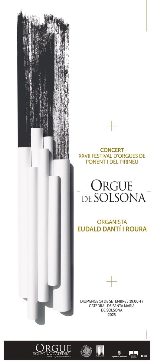 SOLSONA FM (@solsonafm) on Twitter photo El Festival d’Orgues de Ponent i del Pirineu ofereix el segon concert a la Catedral de #Solsona aquest diumenge. L’organista ripollès Eudald Dantí i Roura actuarà a les 7 de la tarda a la Catedral en un concert d’entrada gratuïta que promou <a href="/orguesolsona/">orguesolsona</a> El Festival d’Orgues de Ponent i del Pirineu ofereix el segon concert a la Catedral de #Solsona aquest diumenge. L’organista ripollès Eudald Dantí i Roura actuarà a les 7 de la tarda a la Catedral en un concert d’entrada gratuïta que promou <a href="/orguesolsona/">orguesolsona</a>
