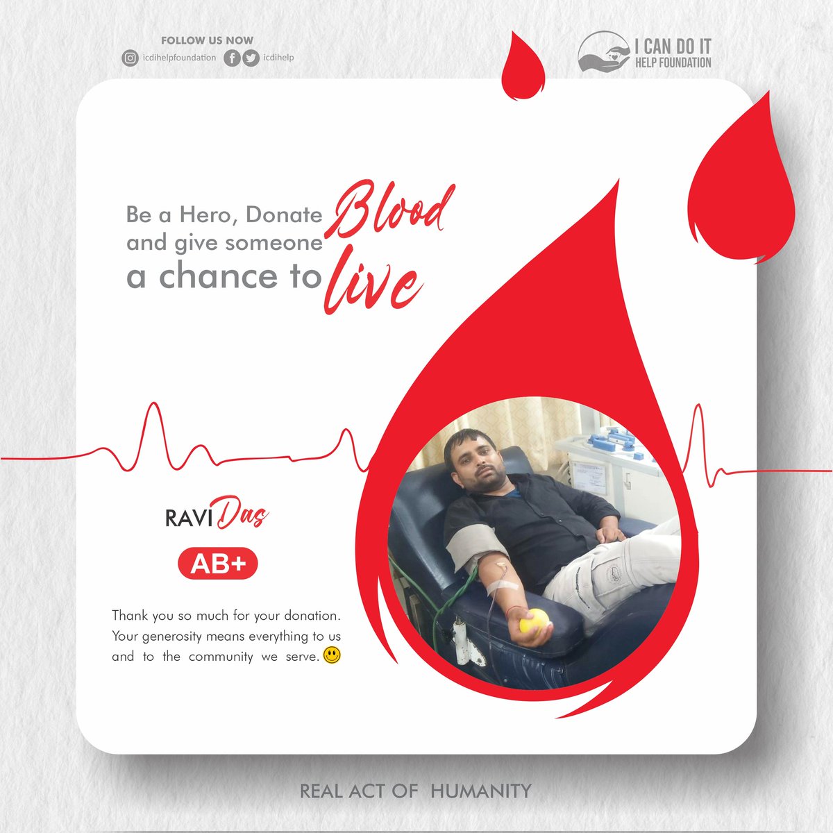icdihelp's tweet photo. Be a hero Donate Blood
And give someone a chance to live

Thanku Bhawani Singh Ji &amp; Ravi Das Ji

#icdi #icdihelpfoundation #donatebloodsavelife https://t.co/9gz1eTqzip