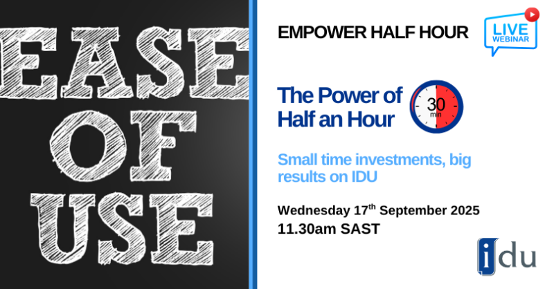 iduSoftware's tweet photo. Supercharge your #IDU-Concept workflow in 30 minutes: 20 battle-tested tips from Senior Consultant Minette Joubert to save time, boost efficiency, and unleash hidden performance. Reserve your spot now. https://t.co/y000w8JDVs #EmpowerHalfHour #Webinar #EmpowerFinance #TechTips