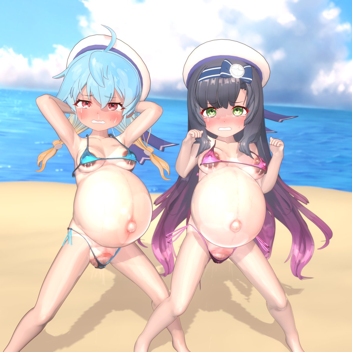 出産リンボーダンスで安産する佐渡と松輪 