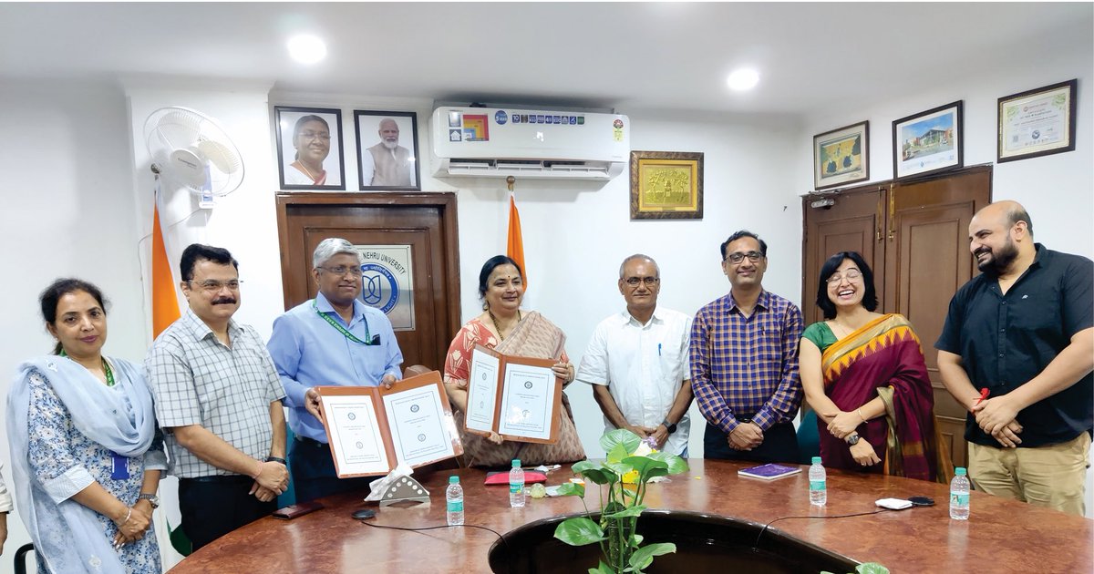 DRDO_India's tweet image. DRDO Lab Scientific Analysis Group (SAG) and JNU have signed a strategic partnership through MoU to accelerate joint research and academic exchange in the field of Cybersecurity, Artificial Intelligence, Big Data Analytics and Natural Language Processing ( NLP) for strategic…
