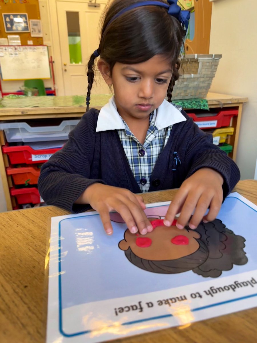 In Wellbeing we have been discussing different emotions. We used play dough to explore our feelings and created expressions for happy, sad, excited, and confused. It's important to talk about our feelings! How are you feeling today? 😄😟😳😆🥰 #UptonJourney <a href="/UptonWellbeing/">Upton House Wellbeing</a>