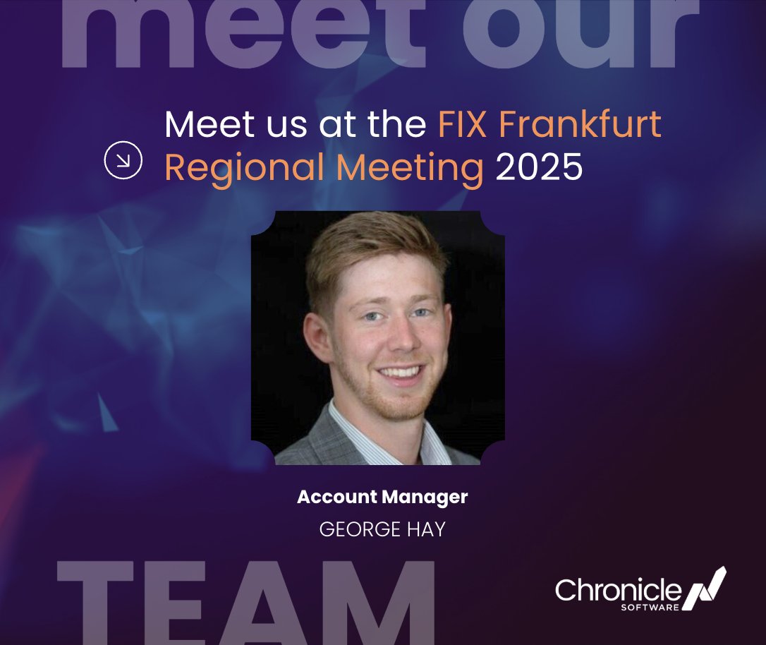 The <a href="/FIXTrading/">FIXTradingCommunity</a>  Frankfurt Regional Meeting 2025 is just one week away (18 Sep), and we’re excited to connect with industry peers, catch up with our valued clients, and engage with those interested in learning more about Chronicle’s solutions !