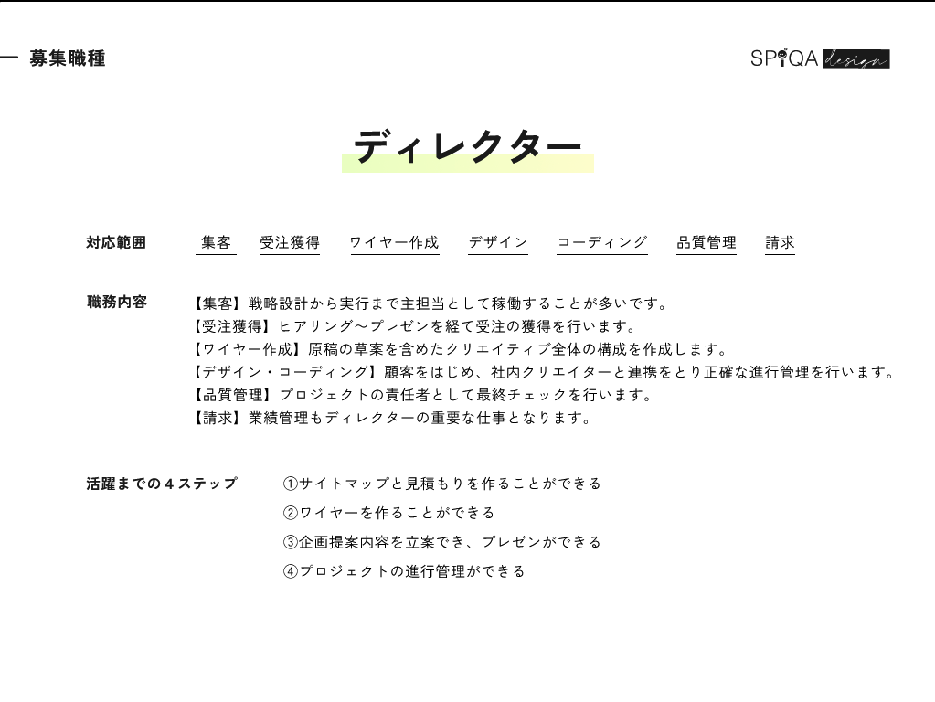 spiqa_design_24's tweet photo. webディレクター👨‍💻⭐️
美容クリニック特化のクリエイティブ企業として、業界を一緒に盛り上げてくれる方を歓迎します！✨

★営業経験がある方・未経験から挑戦したい方もOK🙆‍♀️

◎応募締切：11月5日
🔗詳細はこちら：https://t.co/igRbyHZe4H
https://t.co/B5dctxpJF3 https://t.co/FhaZknrrLd