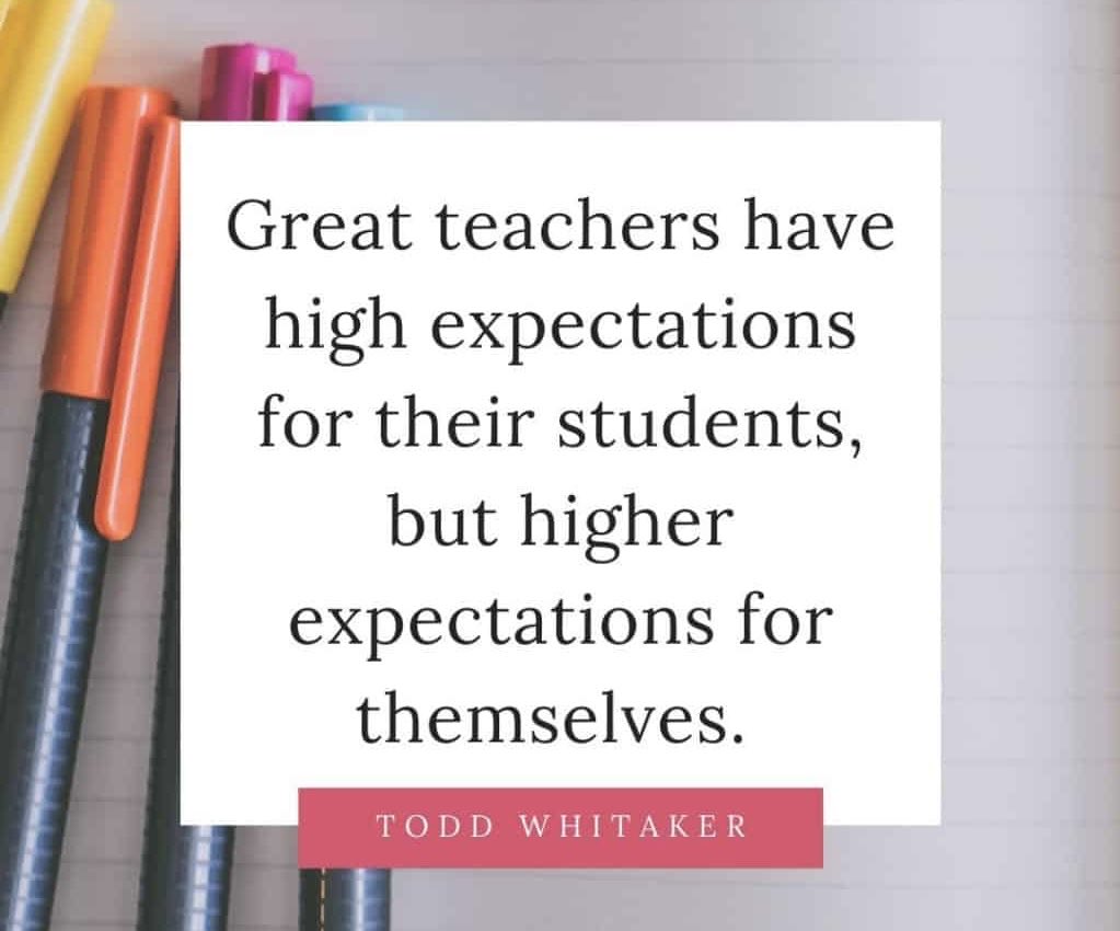 Great teachers have high expectations for their students, but higher expectations for themselves.

#education #teachers