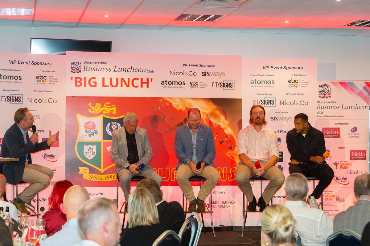 We were delighted to host the Four Lions Legends Big Lunch 2025 last Friday at Sixways the home of <a href="/WorcsWarriors/">Worcester Warriors</a> in support of the incredible work of <a href="/Hambofoundation/">Matt Hampson</a>. Thank you to all our sponsors and guests for supporting such a fantastic event. #WorcestershireHour #Rugby
