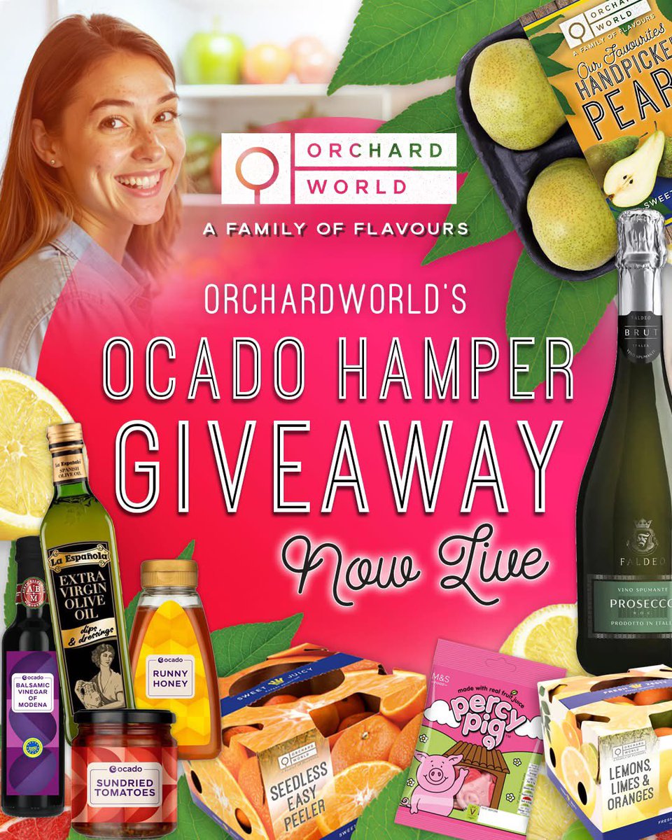 Did you know that alongside our OrchardWorld brand, we also supply fruit for some of the Ocado brand too? Ocado have a huge range of products with plenty of choice for all budgets.  We are creating a hamper of Ocado goodies, from Ocado own brand to household-name brands to