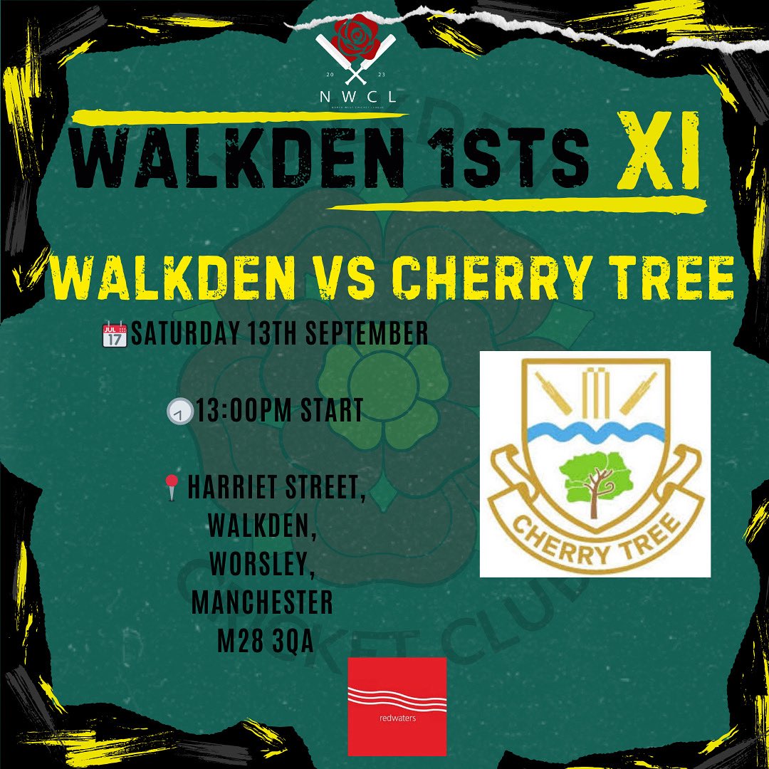 Walkden Cricket Club (@walkdenofficial) on Twitter photo π 1ST XI π
Our firsts are at home tomorrow against a great Cherry Tree side with a 1pm start!!
Come on down and enjoy an excellent game of cricket ππΌπ π 1ST XI π
Our firsts are at home tomorrow against a great Cherry Tree side with a 1pm start!!
Come on down and enjoy an excellent game of cricket ππΌπ