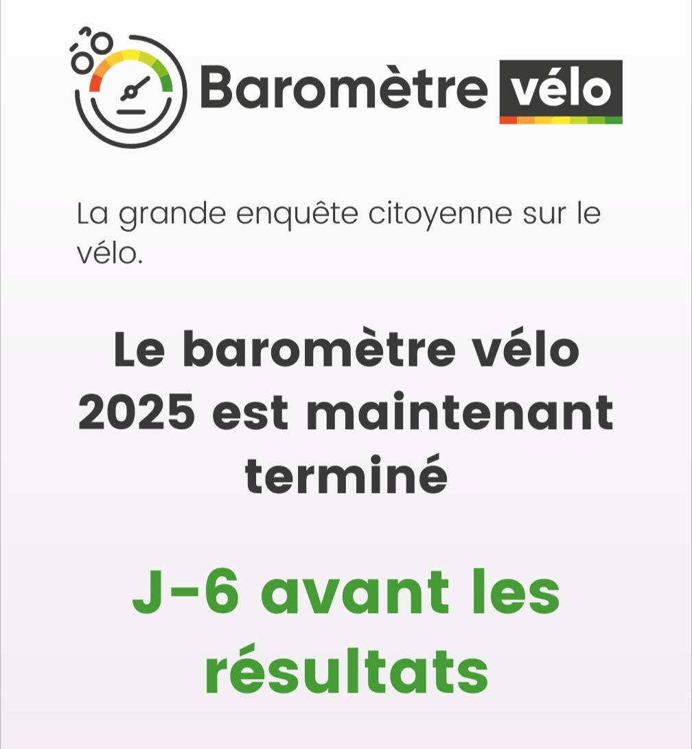 Les résultats de la plus grande enquête citoyenne sur les mobilités douces de France (voire du monde) vont paraître très bientôt !

La hype monte 🥰🥰