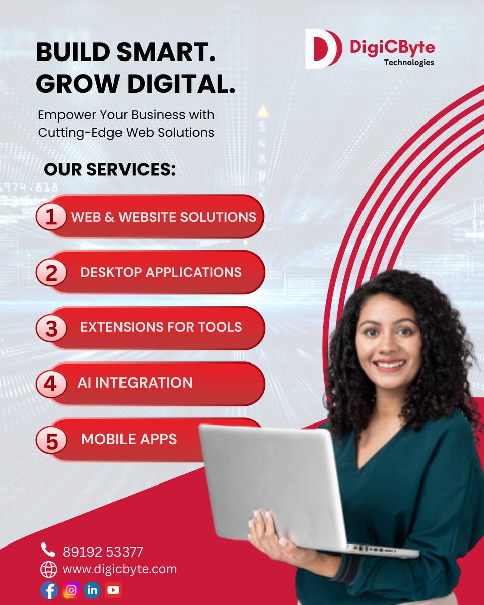digicbyte_tech's tweet image. Technology That Powers Growth
We build web & software solutions that help your business scale with confidence, smooth, efficient, & future-ready.
📞8919253377
🌐digicbyte.com
#DigiCByteTechnologies #SoftwareDevelopment #CustomSolutions #TechForBusiness #BusinessGrowth
