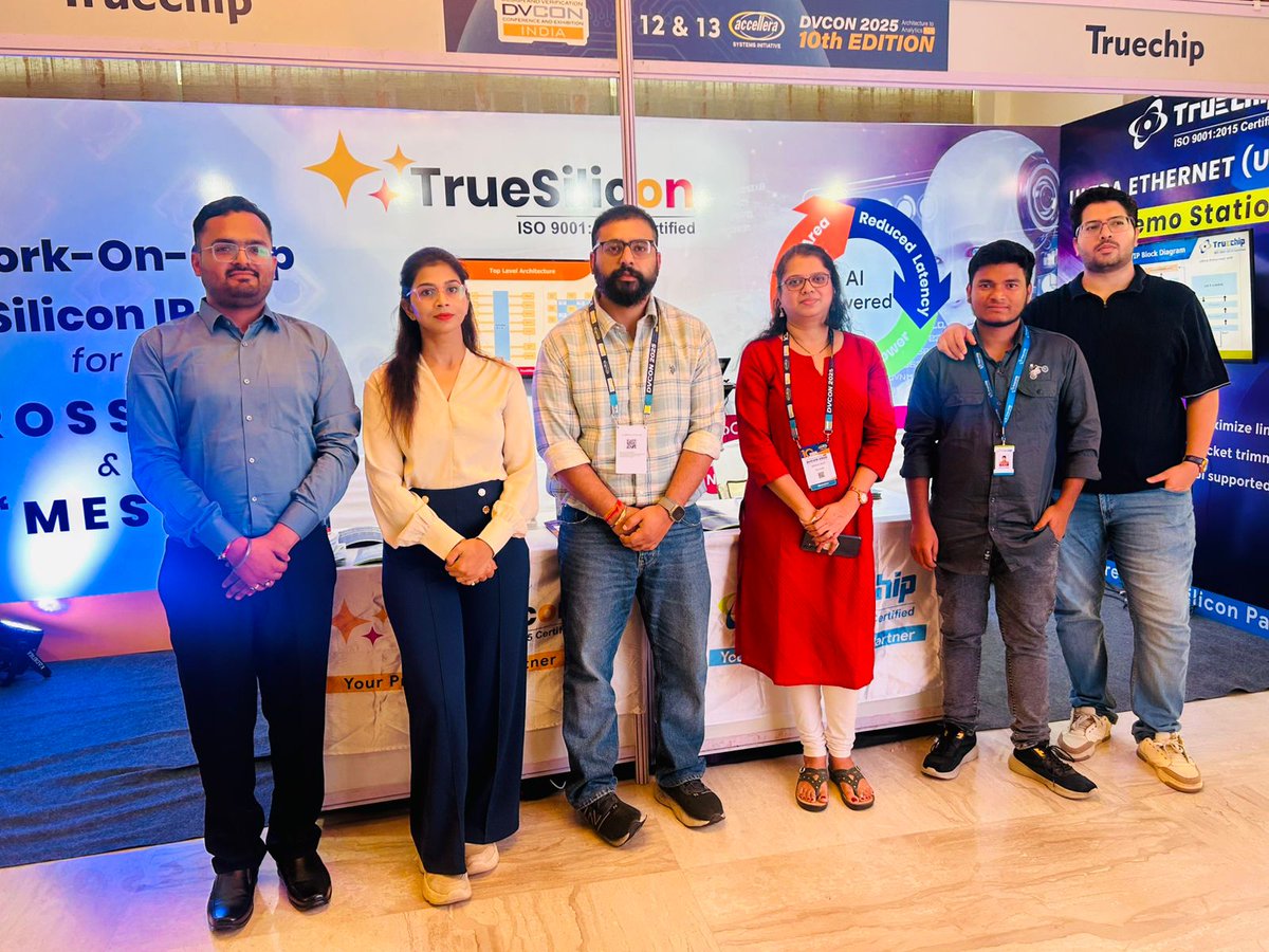 TruechipS's tweet image. Day 2 at DVCon India 2025 was packed with energy, ideas, and innovation!

The buzz on the floor was incredible deep-dive discussions, fresh ideas, and some amazing connections that remind us why this event is so special.

#DVCONINDIA #Truechip #VerificationIP #ChipDesign