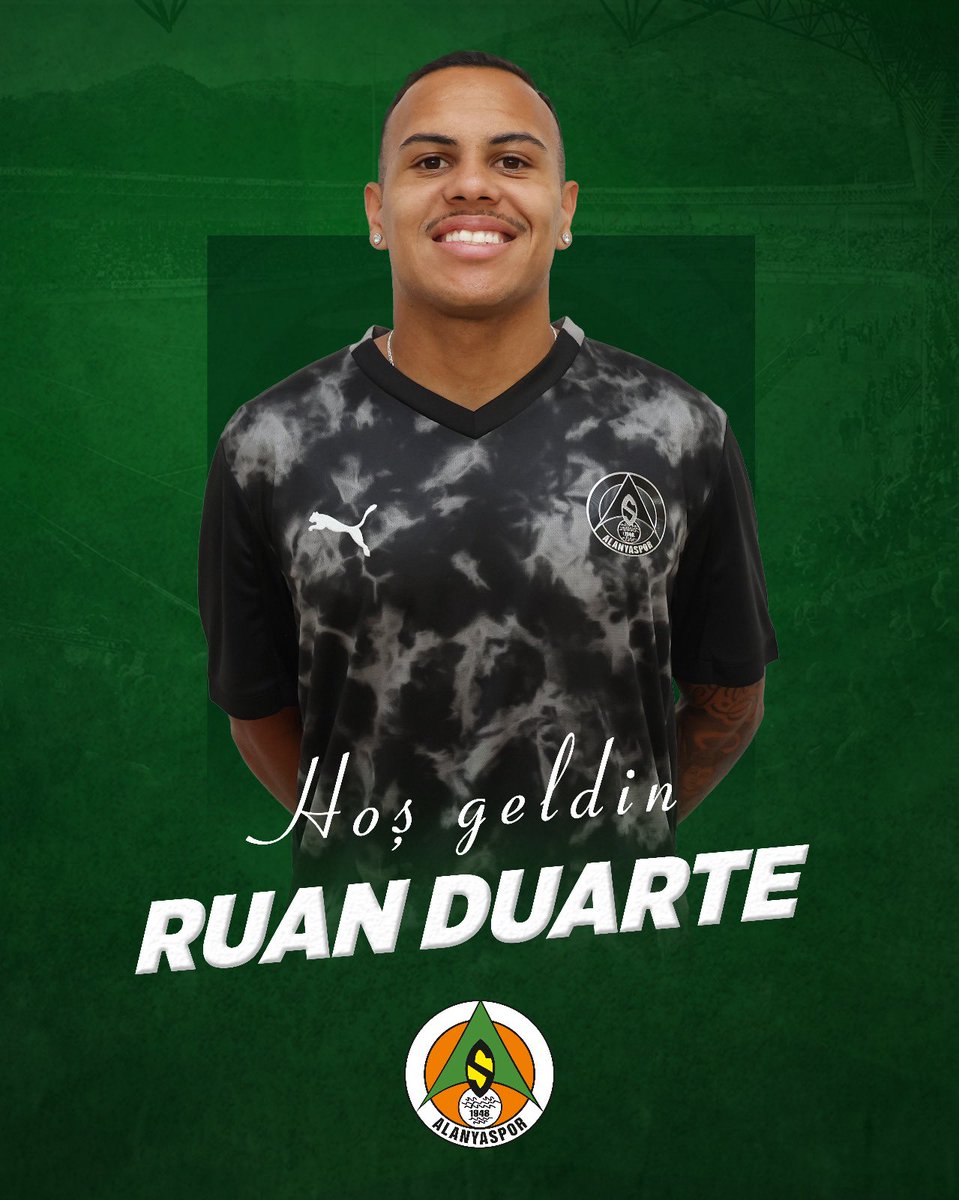 Alanyaspor's tweet image. 🤝🏻 Hoş geldin Ruan Duarte!

Kulübümüz, Portimonense takımından Brezilyalı futbolcu Ruan Duarte ile 5 yıllık sözleşme imzaladı. 

#CorendonAlanyaspor
