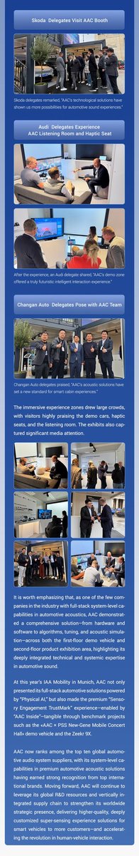 AACTechnologies's tweet photo. AAC Technologies Highlights at IAA Mobility Munich: Join the Virtual Tour of the「Sensory Engagement TrustMark」Experience!

#IAAMobility2025 https://t.co/uBLCd7KLie