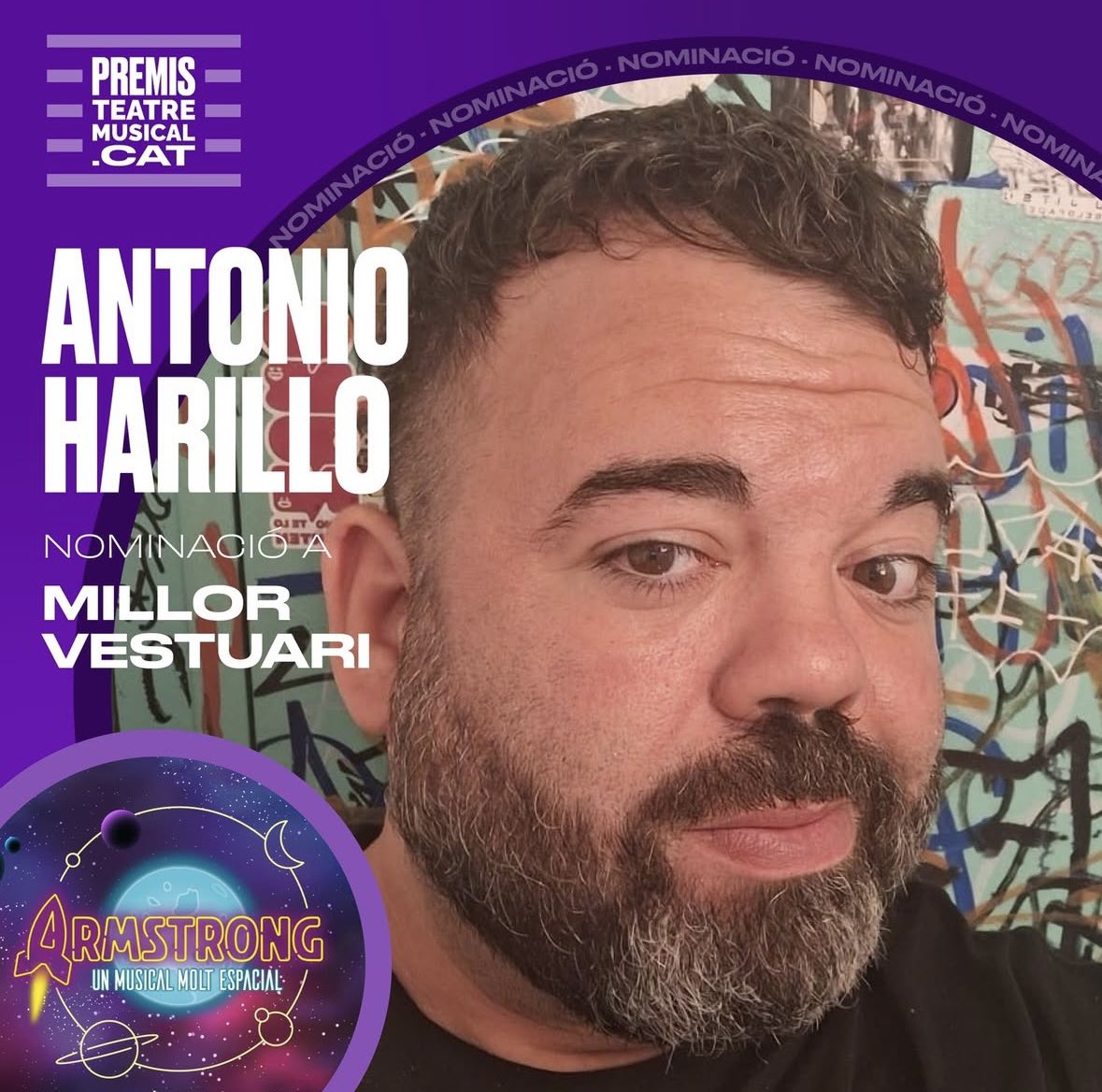 Quina il·lusió més gran! 🚀✨

ARMSTRONG, un musical molt espacial, acaba de rebre 4 nominacions als Premis Teatre Musical! 🥹♥️

🚀 Millor musical de petit format
💡 Millor il·luminació  
👗 Millor vestuari 
🎭 Millor escenografia