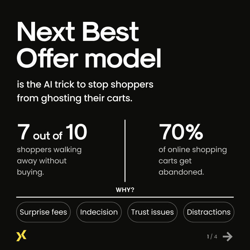 MITRIX_DEVS's tweet photo. 70% of carts get abandoned. NBO’s AI spots when shoppers ghost and serves tailored offers that win them back. Stop losing sales at checkout: https://t.co/Z89vnvUPjA https://t.co/My9yGDcTid