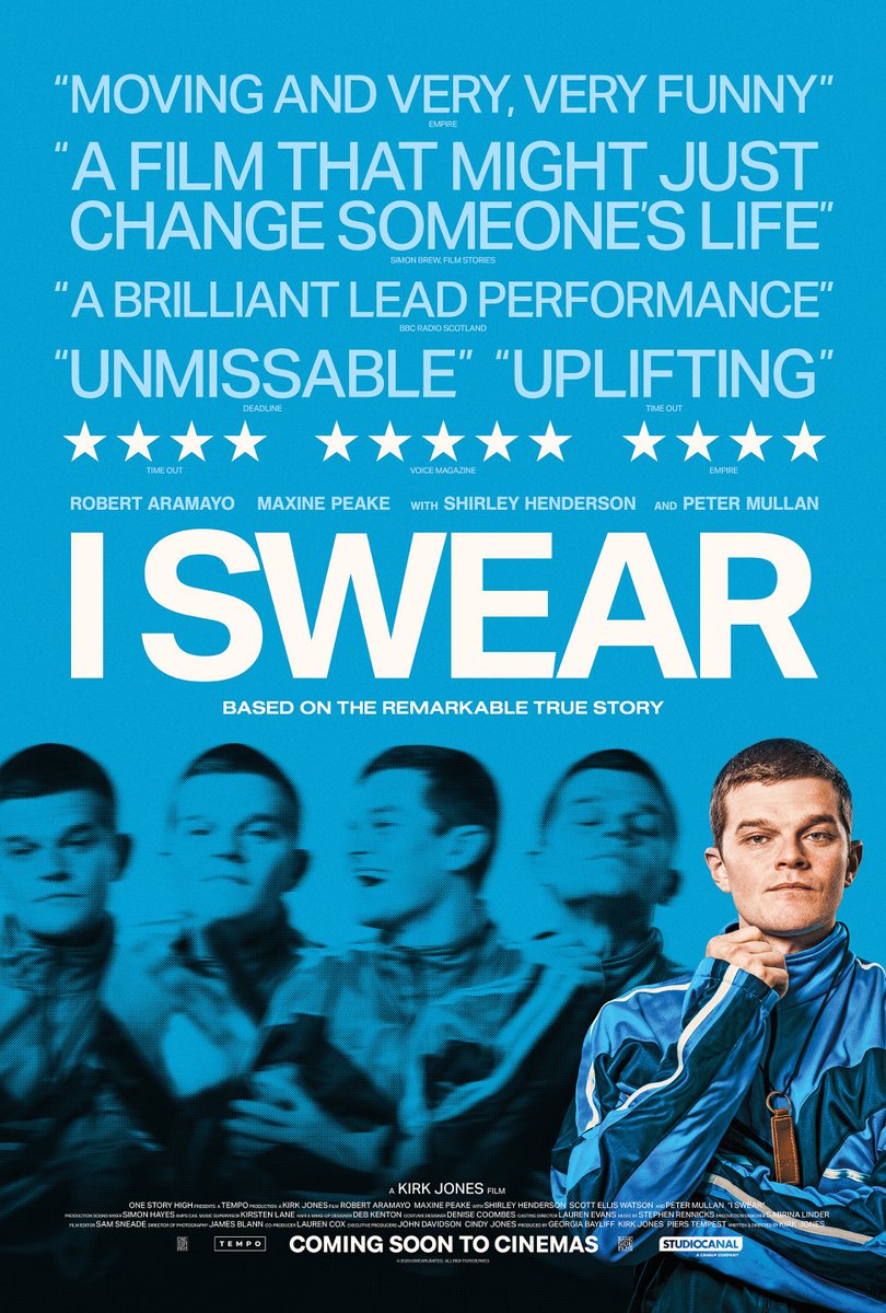 Here is the brand new poster for the “unmissable” film I SWEAR directed by Kirk Jones and starring Robert Aramayo as John Davidson.

In cinemas October 10th.