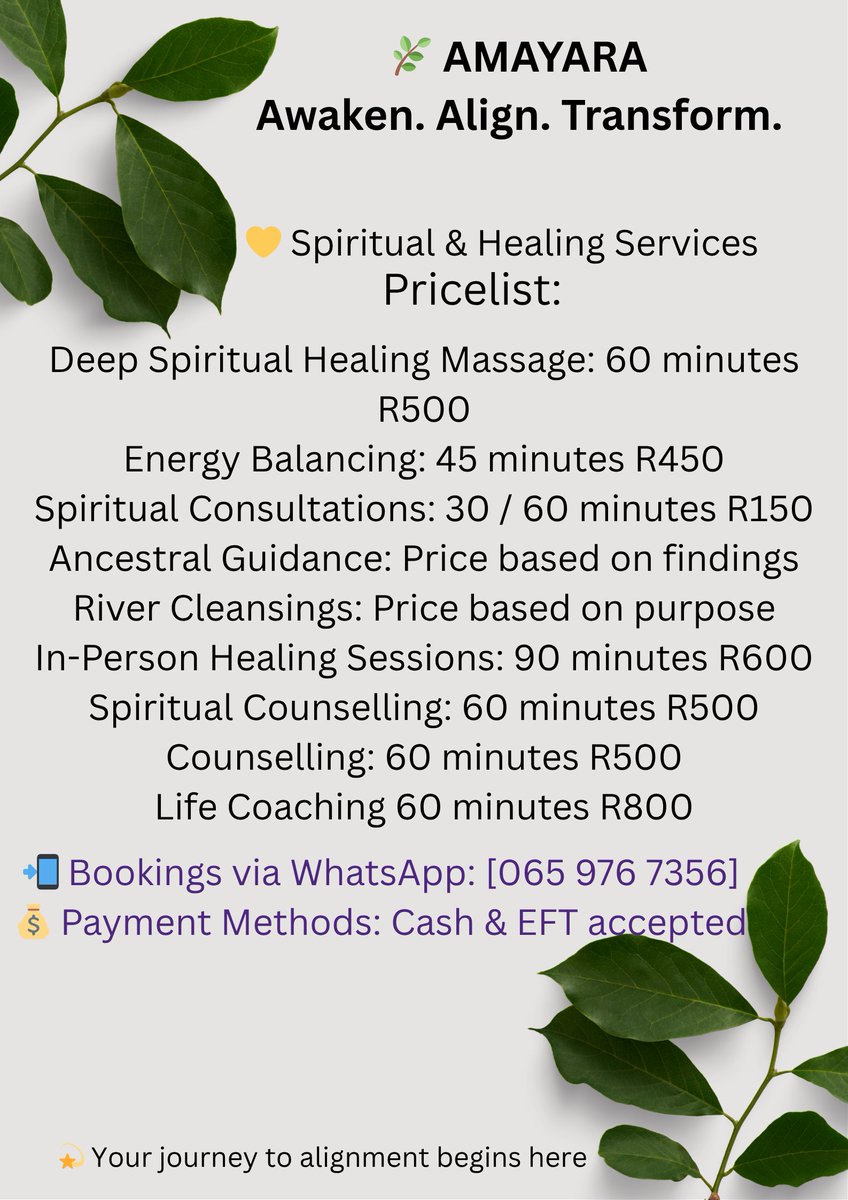 Self care is mandatory! See the services I offer and come let's heal together... A Dlozi Doll❤️🕯️👑🍃🌻
#explosion #dlozidoll #MentalHealth #holistichealing