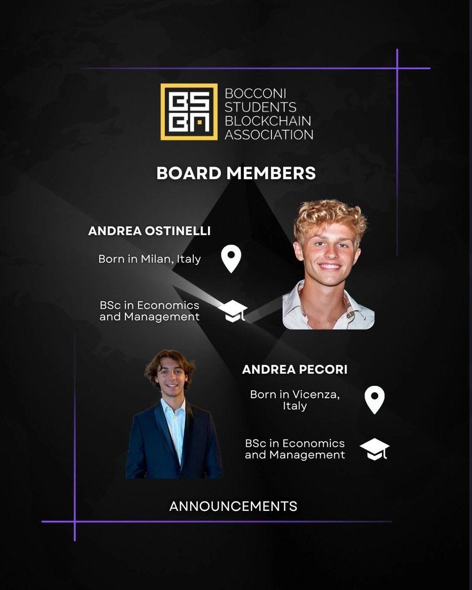 It is a great pleasure to introduce the new BSBA Board for the Academic Year 2025 🚀

A diverse and talented team is ready to lead our community into another year of growth, innovation, and dedication to the blockchain ecosystem. 

Stay tuned!