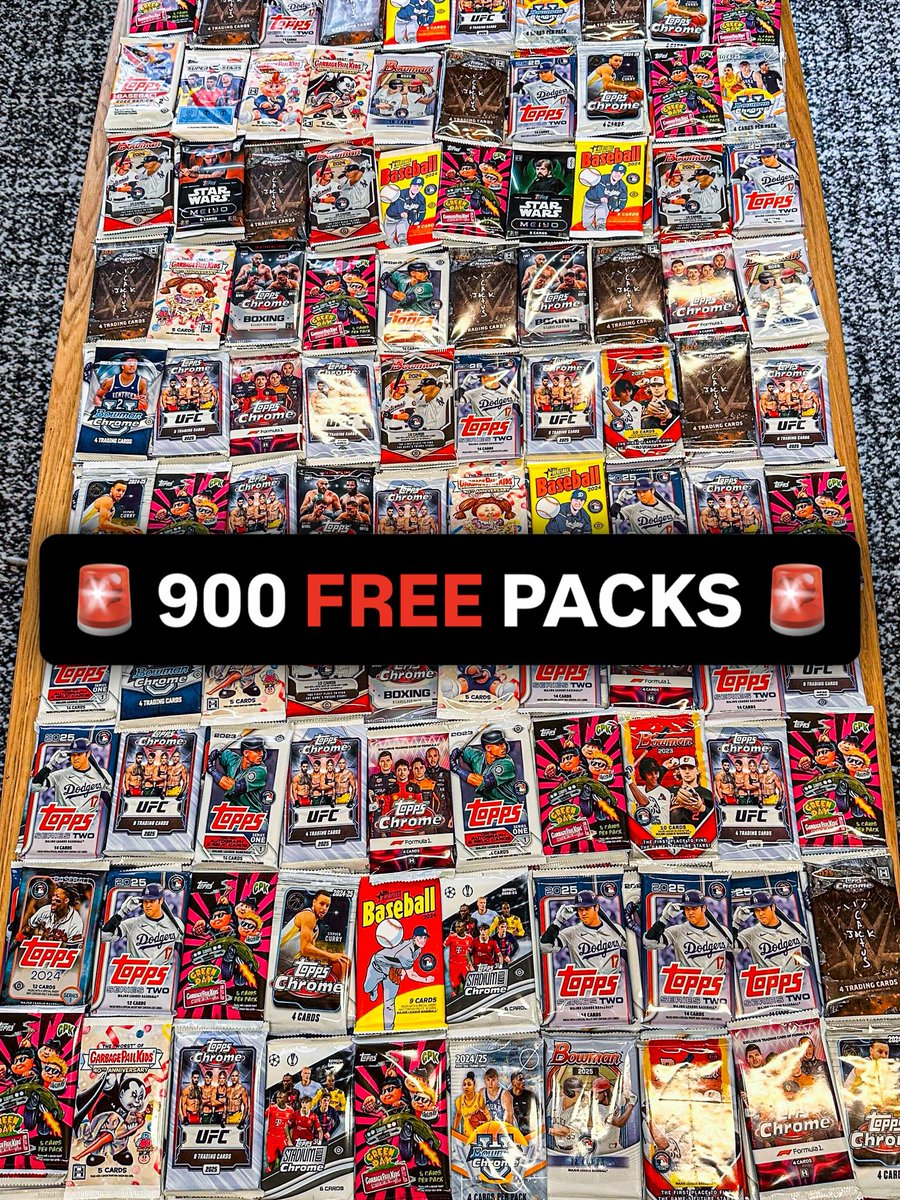 Topps's tweet image. 🚨 GIVEAWAY 🚨 

We are giving away 900 FREE packs to one lucky collector.

TO ENTER: linktr.ee/toppscards