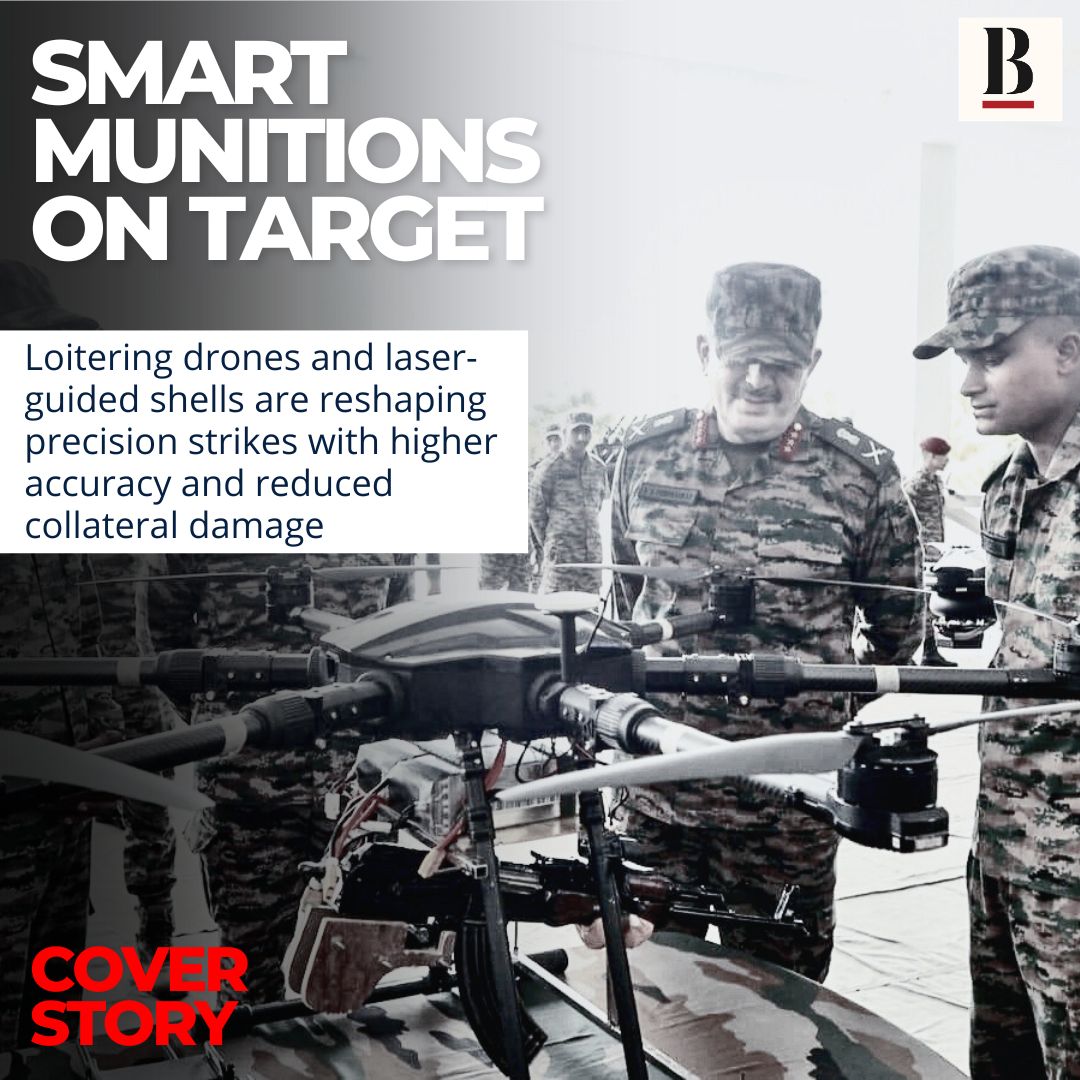 BSBlueprint's tweet image. Kamikaze drones and guided shells deliver precise, flexible strikes—changing the face of modern warfare - business-standard.com/blueprint-defe…

#SmartWeapons #Blueprint #BusinessStandardBlueprint #Defence #Geopolitics #defencemagazine