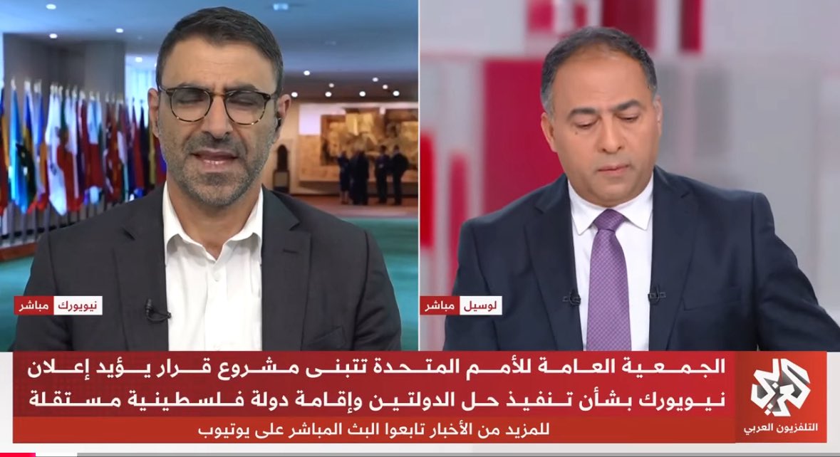 صوتت ضد القرار 10 دول منها امريكا واسرائيل 

الايجابي الاجماع على ضرورة قيام الدولة الفلسطينية 142 دولة 

#اللهم لك الحمد