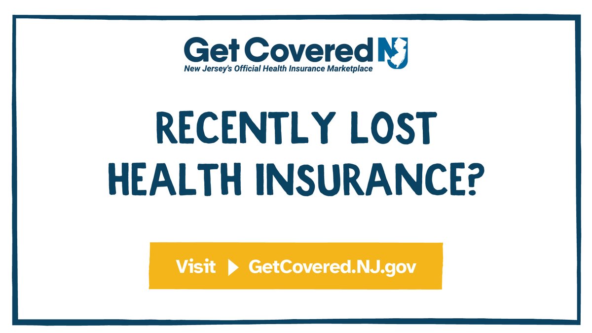 Lost your employer-based health insurance? You may be able to enroll in a quality, affordable health plan through <a href="/GetCoveredNJ/">GetCoveredNJ</a>. For more information, visit GetCovered.NJ.gov

#GetCoveredNJ #HealthInsurance