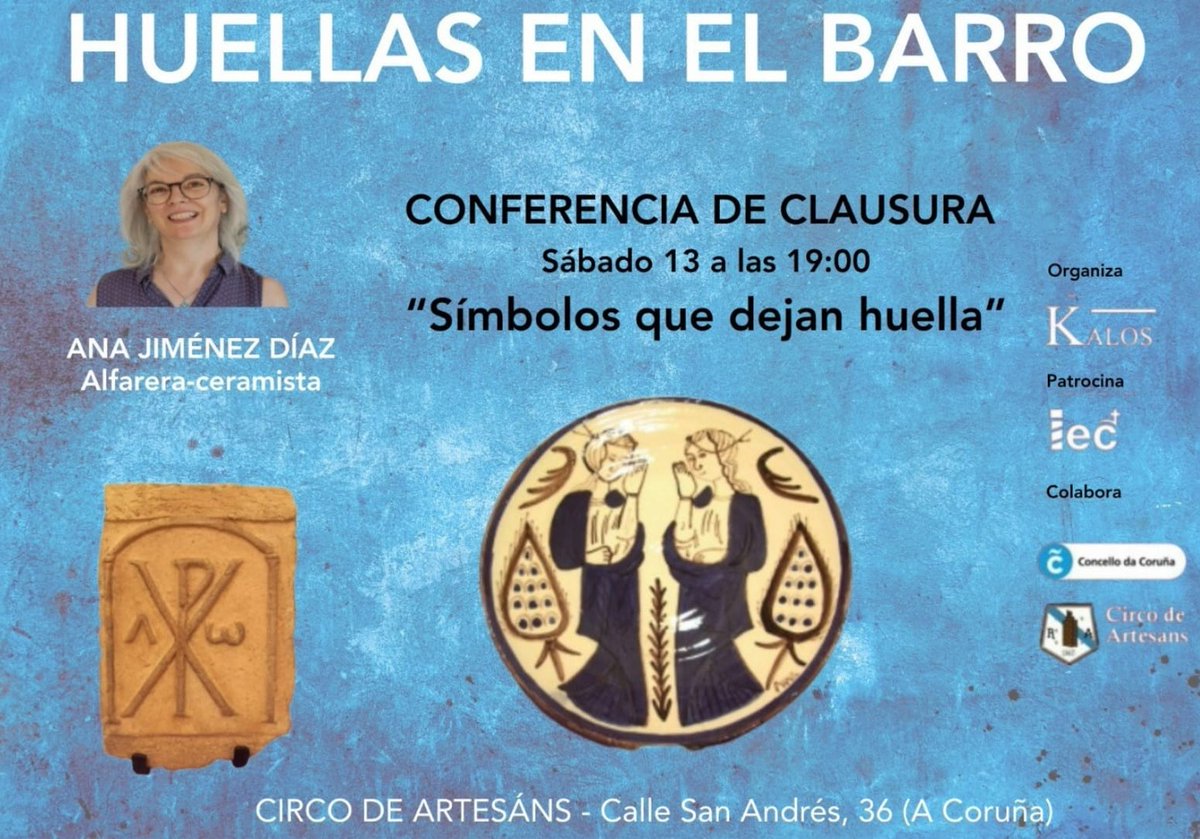 Conferencia clausura exposición "Huellas en el barro"

Entrada libre ata completar aforo.

📅 Sábado , 13 de setembro
🕕 De 19:00 horas
📍 Circo de Artesáns, Rúa San Andrés, 36